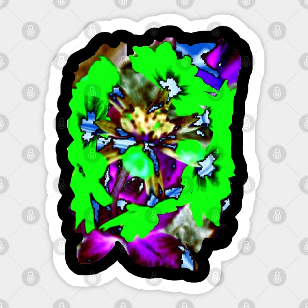 Abstract Flowers By LowEndGraphics Sticker by LowEndGraphics